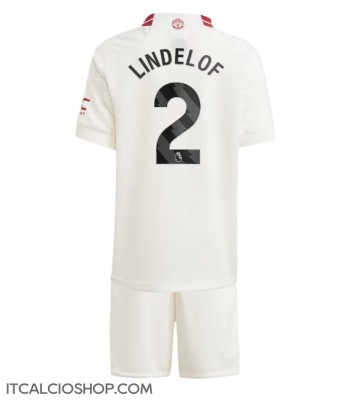 Manchester United Victor Lindelof #2 Terza Maglia Bambino 2023-24 Manica Corta (+ Pantaloni corti)